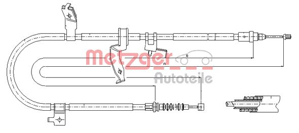 METZGER Kézifék bowden 17.0586_METZ