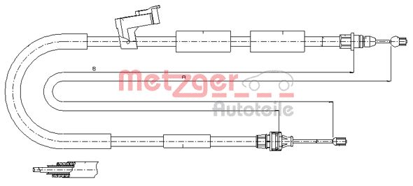 METZGER Kézifék bowden 17.0685_METZ