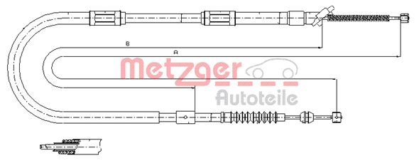 METZGER Kézifék bowden 17.1042_METZ