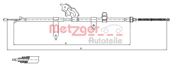 METZGER Kézifék bowden 17.1080_METZ