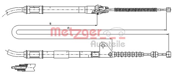 METZGER Kézifék bowden 17.1414_METZ