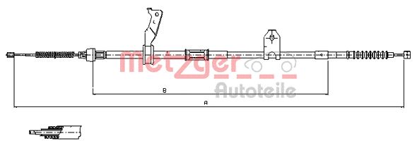 METZGER Kézifék bowden 17.1482_METZ