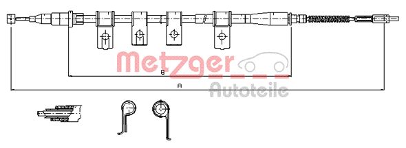 METZGER Kézifék bowden 17.3503_METZ