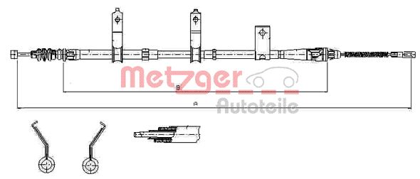 METZGER Kézifék bowden 17.6031_METZ