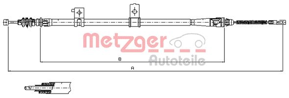 METZGER Kézifék bowden 17.6032_METZ