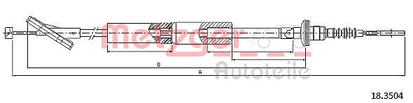 METZGER Kuplungbowden 18.3504_METZ