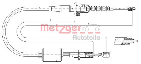 METZGER Kuplungbowden 18.2522_METZ