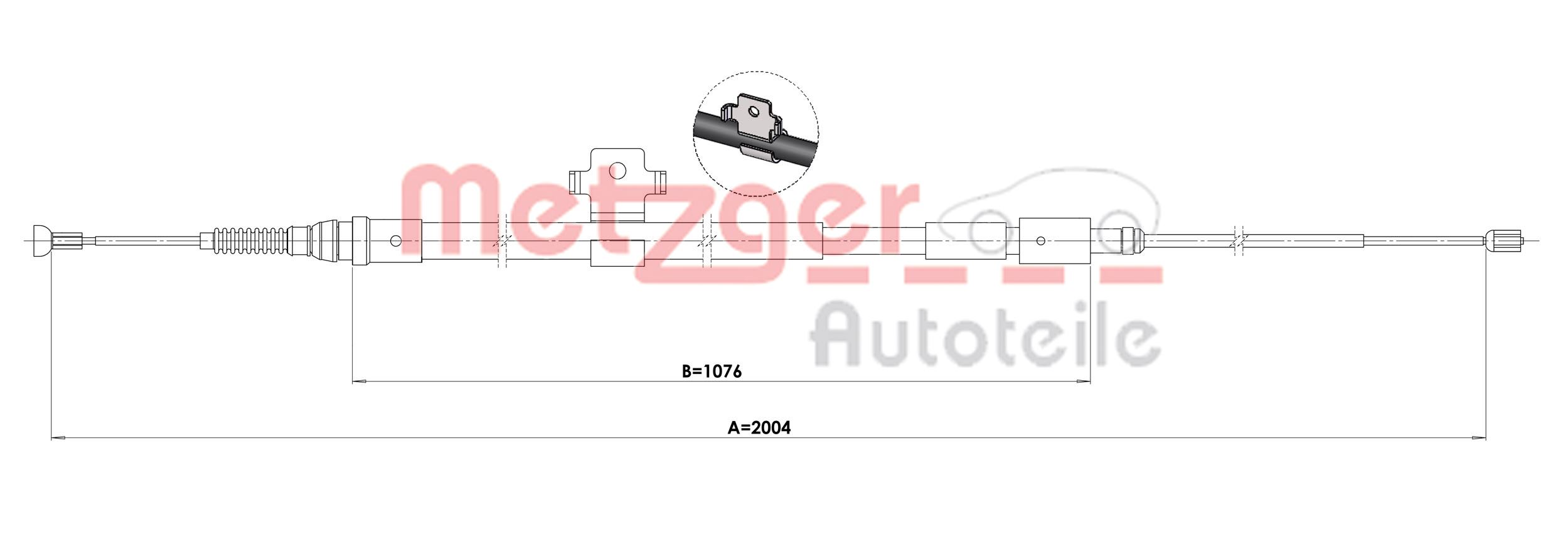 METZGER Kézifék bowden 1.PE004_METZ