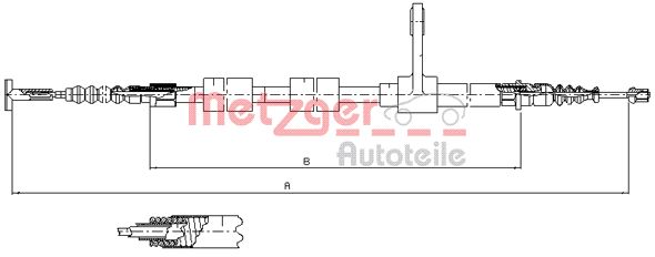 METZGER Kézifék bowden 251.33_METZ