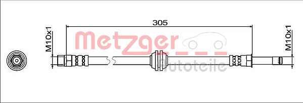 METZGER Gumifékcső 4112065_METZ