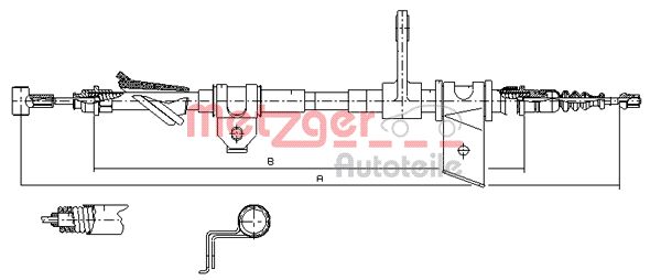 METZGER Kézifék bowden 451.11_METZ