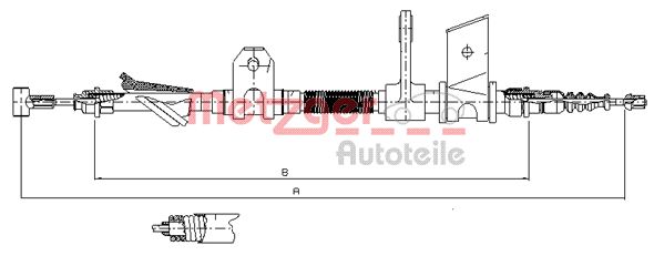 METZGER Kézifék bowden 451.12_METZ