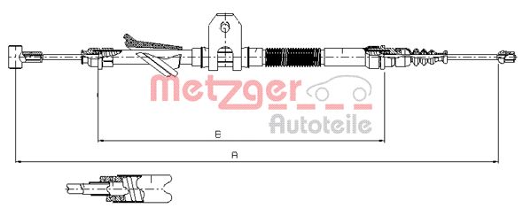 METZGER Kézifék bowden 451.2_METZ