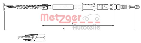 METZGER Kézifék bowden 461.12_METZ