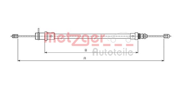 METZGER Kézifék bowden 491.1_METZ