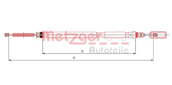 METZGER Kézifék bowden 491.4_METZ