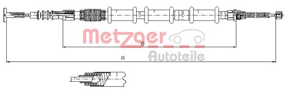 METZGER Kézifék bowden 491.11_METZ