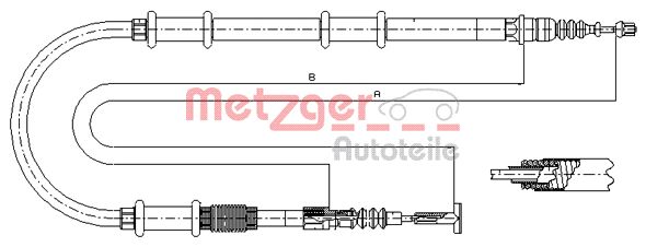 METZGER Kézifék bowden 491.21_METZ