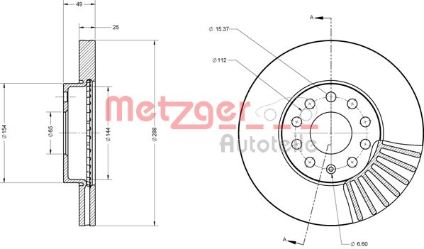 METZGER Első féktárcsa 6110021_METZ