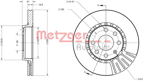 METZGER Első féktárcsa 6110336_METZ