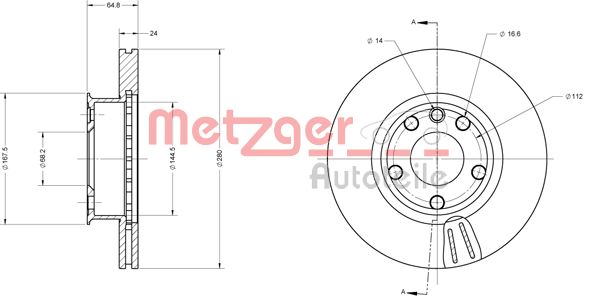 METZGER Féktárcsa, mind 6110484_METZ