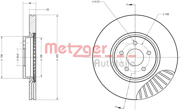 METZGER Első féktárcsa 6110503_METZ