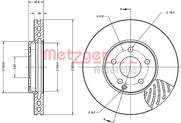 METZGER Első féktárcsa 6110587_METZ