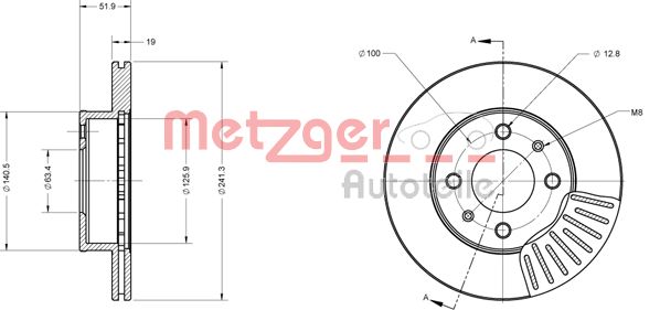 METZGER Első féktárcsa 6110618_METZ