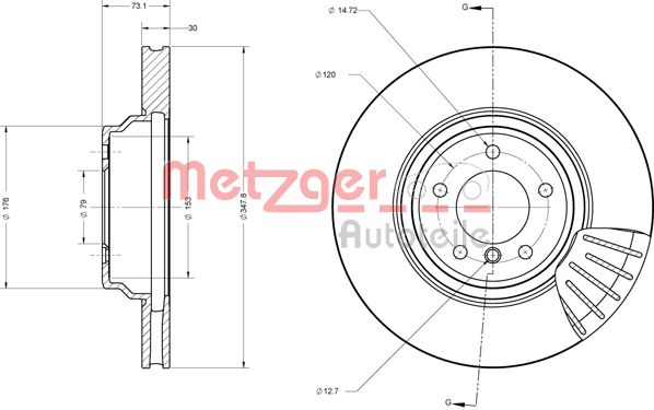 METZGER Első féktárcsa 6110657_METZ