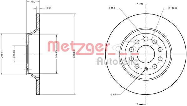 METZGER Hátsó féktárcsa 6110747_METZ