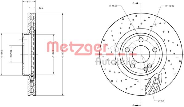 METZGER Első féktárcsa 6110754_METZ