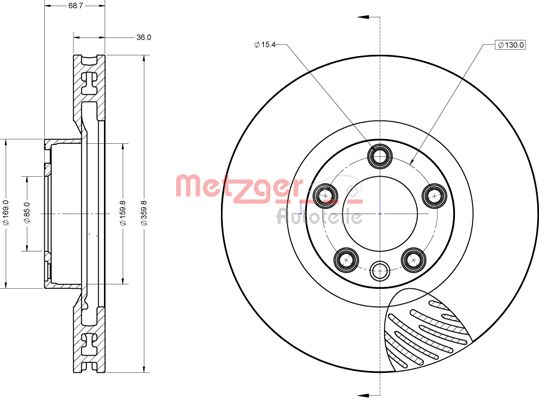 METZGER Első féktárcsa 6110854_METZ