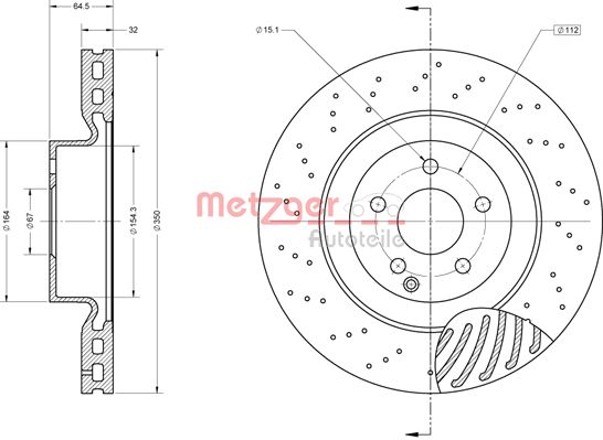 METZGER Első féktárcsa 6110866_METZ