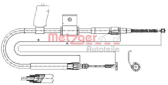 METZGER Kézifék bowden 631.31_METZ