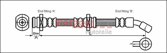 METZGER 4110073_METZ Gumifékcső