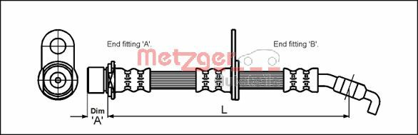 METZGER 4112200_METZ Gumifékcső