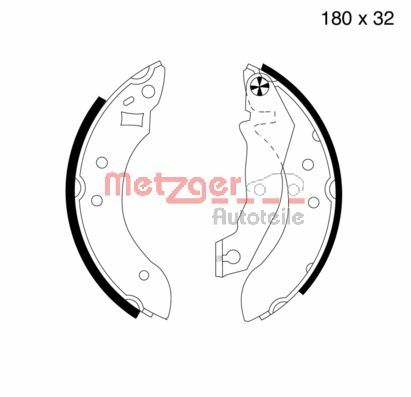 METZGER Fékpofa MG364_METZ