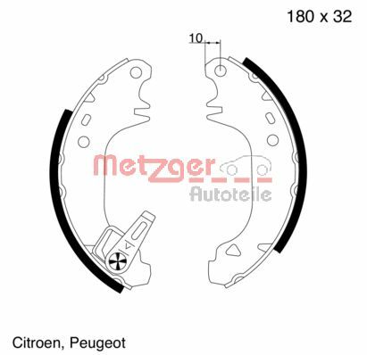 METZGER MG508_METZ Fékpofa