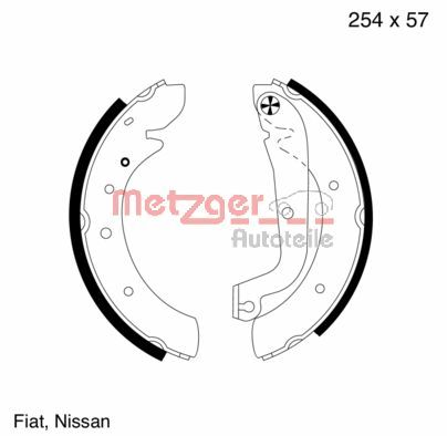 METZGER MG570_METZ Fékpofa