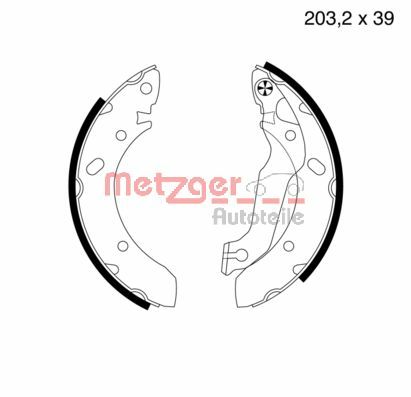 METZGER MG576_METZ Fékpofa