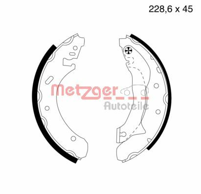 METZGER Fékpofa MG581_METZ