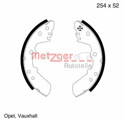 METZGER Fékpofa MG587_METZ