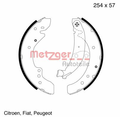 METZGER Fékpofa MG619_METZ