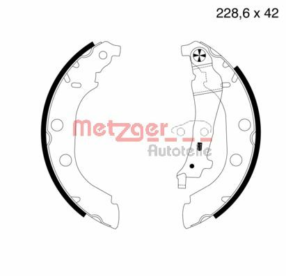 METZGER MG631_METZ Fékpofa