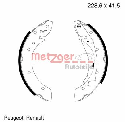 METZGER Fékpofa MG634_METZ