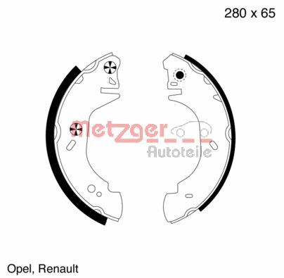 METZGER Fékpofa MG807_METZ