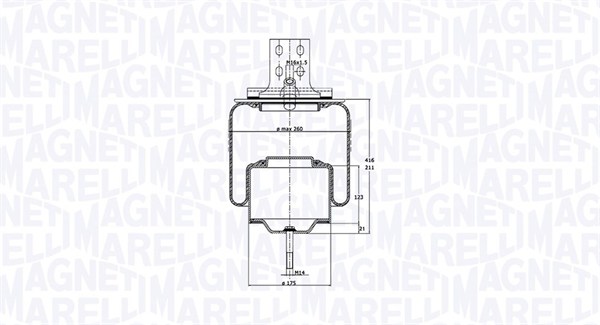 MAGNETI MARELLI Légrugó 201408CFG_MM