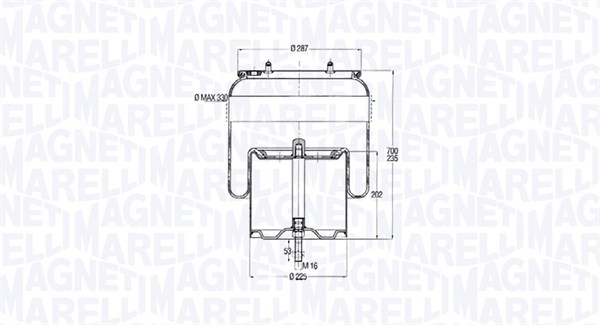 MAGNETI MARELLI Légrugó 206201CFG_MM