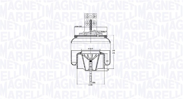 MAGNETI MARELLI Légrugó 206684CFG_MM