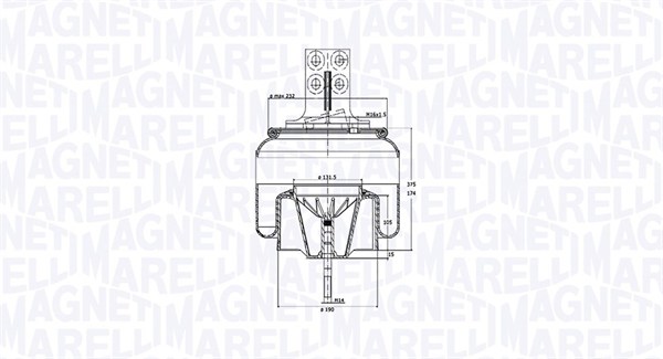 MAGNETI MARELLI Légrugó 206685CFG_MM